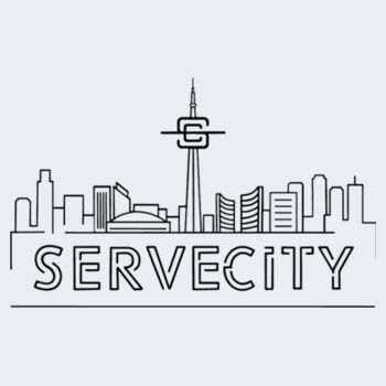 Serve "City" Unisex Cotton White T-Shirt Design