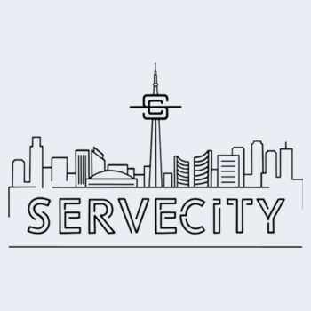 Serve "City" Unisex Cotton Long Sleeve White T-shirt Design